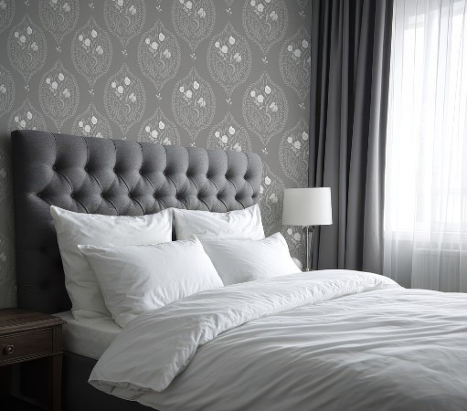 Picture of Väriyhdistelmä Flower bouquet in ogee Dark Grey - 1032601-06 - 09406-01